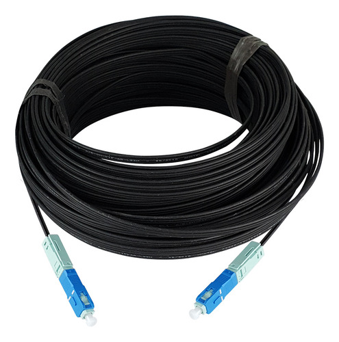 Cabo Fibra Óptica Mini Drop 1 Fo Conector Sc-upc Rolo 100 Mt