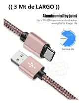 Comprar Cable Cargador Tipo C Micro Usb Samsung Xiaomi Carga Rapida