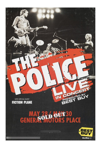 Lamina Para Enmarcar Cuadros Poster The Police Live