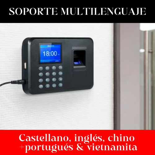 Lector Biométrico Digital Huellas Dactilares Horario Asi Usb