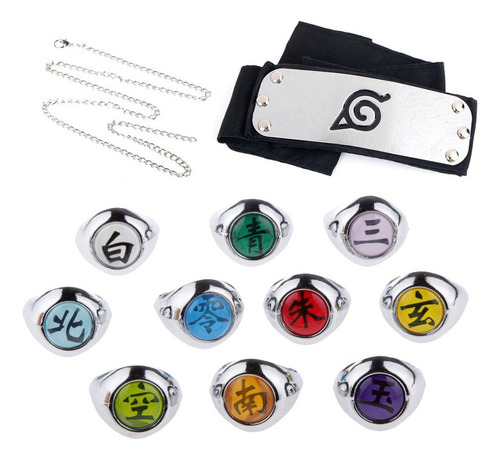 Set 10 Anillos Naruto, Cosplay, Akatsuki, Anime, Itachi