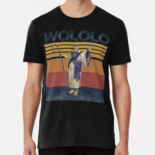 Remera Wololo Retro Azul Algodon Premium