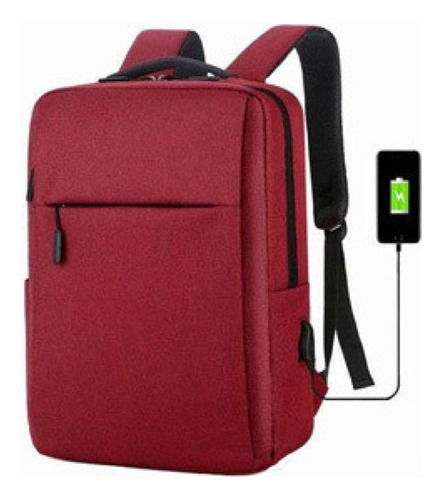 Mochila Antirrobo Impermeable Porta Laptop Con Usb