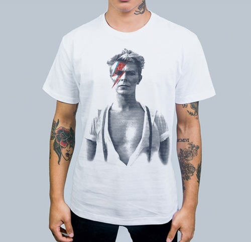 Camiseta - David Bowie - Camaleão - Banda Rock