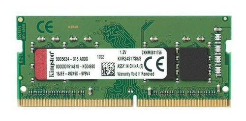 Memoria Kingston 8gb Ddr 4 Sodimm Notebook 2400 Tranza