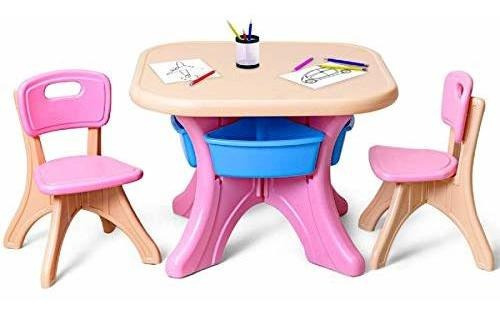 Juego De Mesa Y Silla - Costzon Kids Table And Chair Set, 3 
