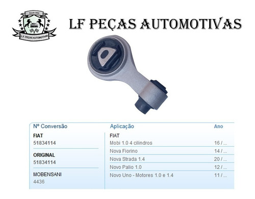 Coxim Inferior Do Câmbio Para Fiat Uno, Fiorino, Mobi, Srada