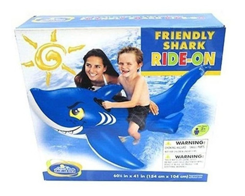 Flotador Inflable Para Montarse Tiburon 56567 Intex Piscina