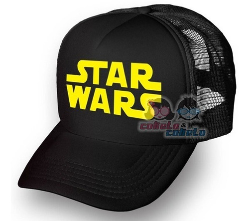 Gorra Star Wars Negra Vinilo Trucker - Coketa Coketo