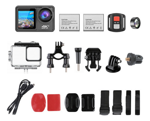 Videocámara Dv De Cámara Deportiva De Pantalla Dual 4k 24mp