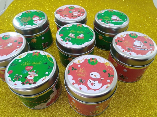 Latas Decoradas Navidad Con Chocolates