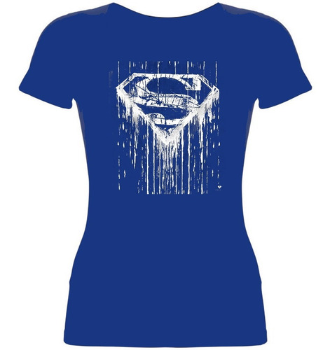Remera Mujer Algodón Superman Escudo  