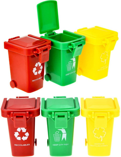 Juego 3 Contenedores Reciclaje Basura Complemeto De Camiones
