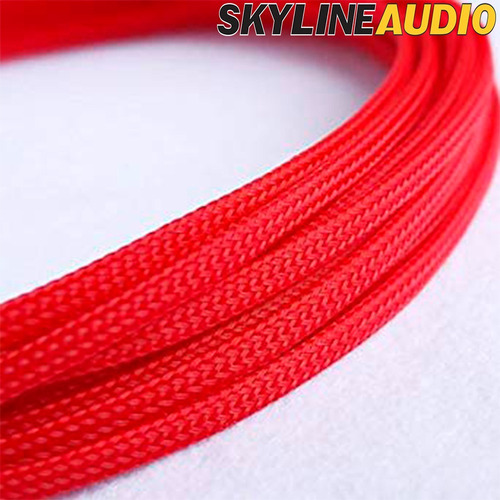 Imagen 4 de 7 de Nylon Malla Cubre Cable Piel De Serpiente Rojo 05mm X-1m 3d