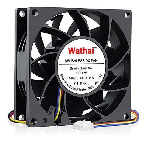 Cooler Fan 12v 4pin High Speed 5000rpm Dc Brushless 80x80x25