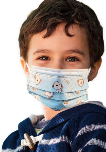 Cubrebocas Infantil Para Niño Niña Tricapa Certificado (10u)