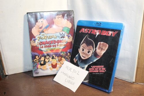 Set Dvd Picapiedra Wwe Smackdown Lucha + Película Astroboy (Usado)