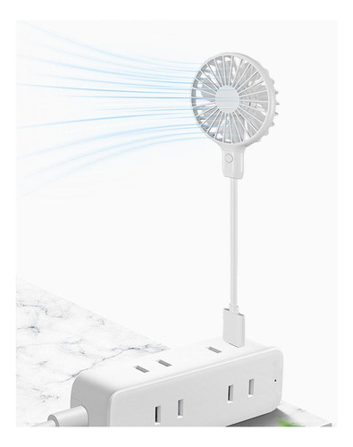 2 Ventilador Con Enchufe Usb, Pequeño Con Interruptor
