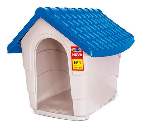 Casinha Plast Pet N1 Azul 55x44x44 Cm - Pp261 Un