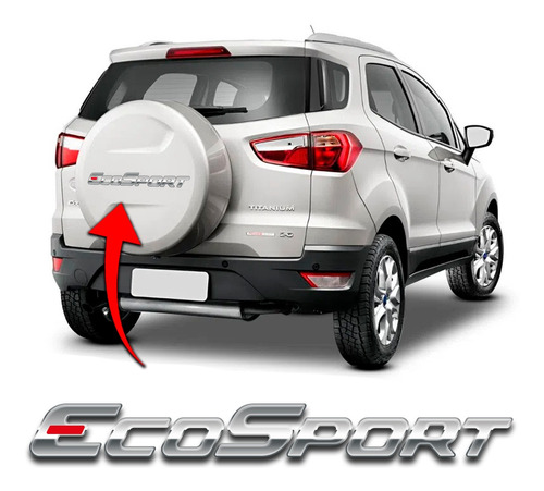 Adesivo Resinado Emblema Ford Ecosport Capa Estepe Prata