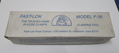 F38 Hose Clamp Loking Tool P/ 3/8 O 5/8 Abrazadera Fleje