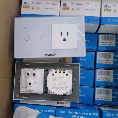 Contacto Inteligente: Enchufe + 2 Apagadores Wifi Smartlife