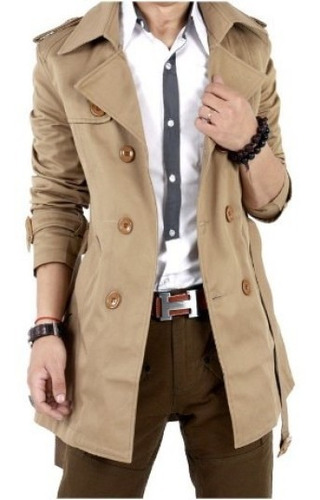 Chaqueta Larga De Gabardina British Elegant Gentleman