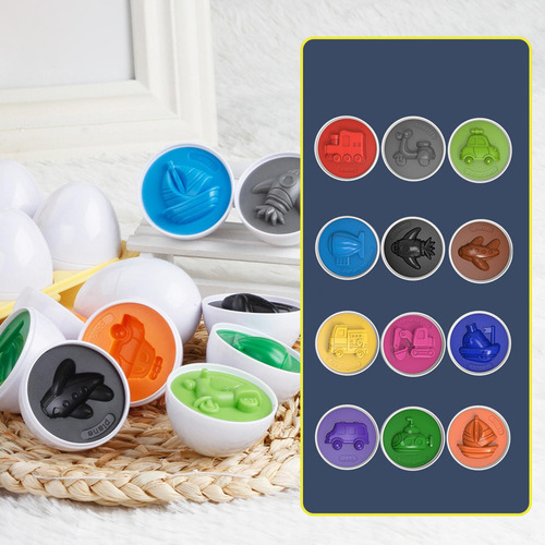 24 Huevos A Juego Que Reconocen El Color Del Juguete Para