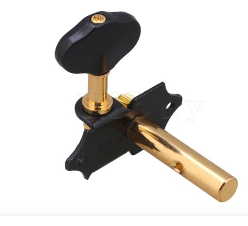 Imagem 2 de 3 de Tarraxas Individuais Preto Dourado Cavaco Banjo Pino Fino