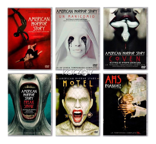 American Horror Story Temporadas 1 2 3 4 5 6 Originales Dvd