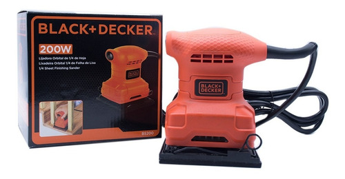 Lijadora Orbital Bs200 1/4 Hoja 200 W Black & Decker