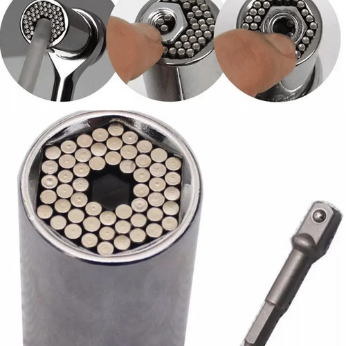 Llave Universal Tubo Con Cricket Y Adaptador Atornilladora
