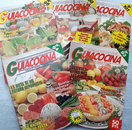 Guiacocina Lote Con 4 Ejemplares Revistas Españolas Cocina