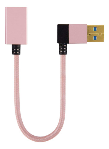 Cabo Extensor Usb 3.0 Macho Femea Angulo Esquerda 30 Cm Curt