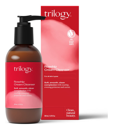 Trilogy Limpiador En Crema De Rosa Mosqueta, 6.76 Onzas Lqui