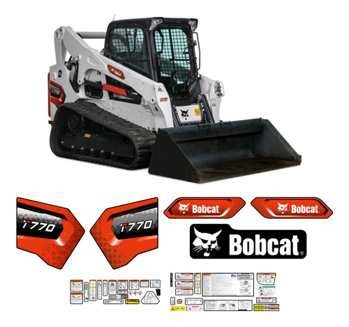 Adesivos Faixa Mini Carregadeira Bobcat T770 2020 Etiquetas