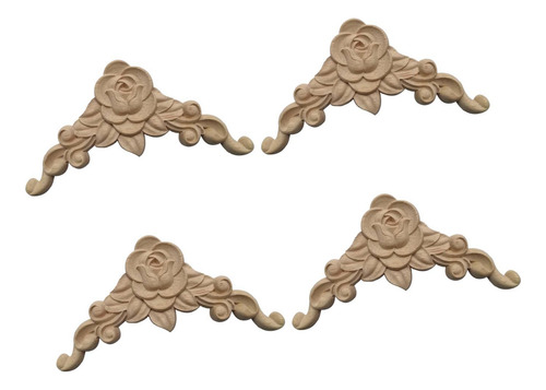 4x Madera Tallada Tallada Estilo G
