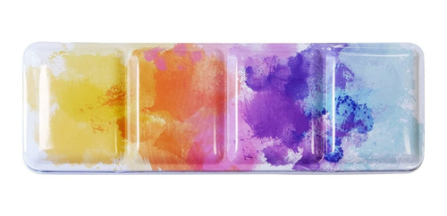 24 Colores SUPVOX Caja de Paletas de Latas de Acuarela Caja de Paleta de Pintura Portátil de Viaje 