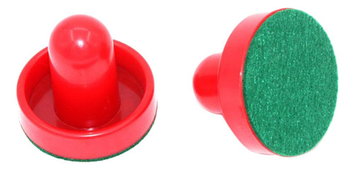 2 Empujadores De Air Hockey Y 4 Discos De Air Putter Rojo