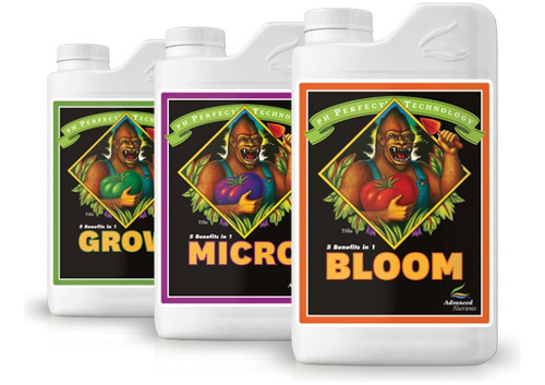 Bases Micro Grow Bloom Ph Perfect Advanced Nutrients 1 Litro