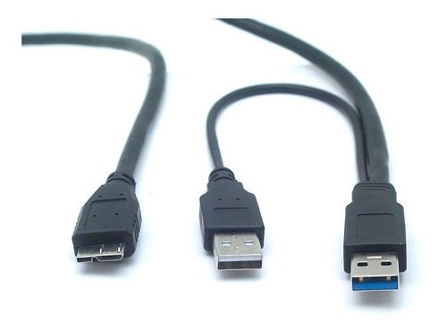 Cable Para Disco Duro Externo  3.0 Con 2 Usb