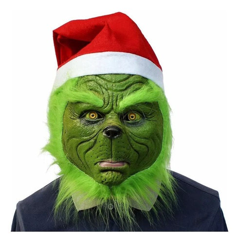 Disfraz De Navidad Con Máscara De Cabeza Completa De Látex
