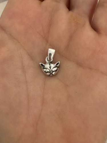 Dije De Plata Cara De Gato. Sg-joyería Plateado