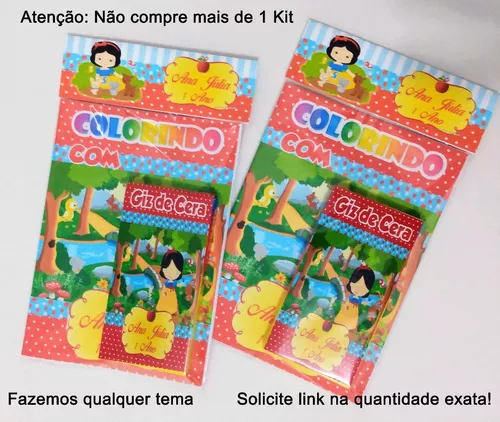 Kit Livro de Colorir + giz de cera