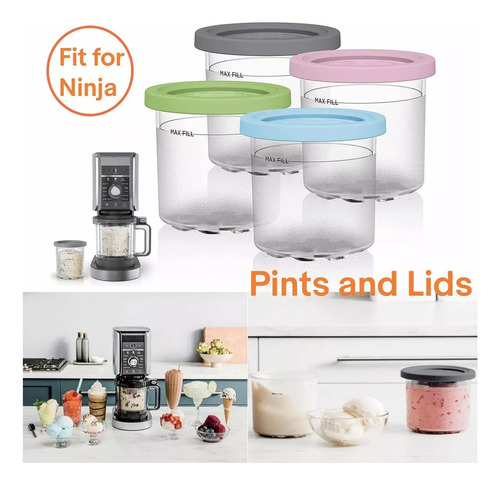 Tanque De Almacenamiento De Helado De 4 Piezas Para Ninja C