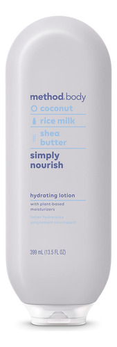Loción Method Daily Simply Nourish, 400 Ml, 24 Horas De Hidr
