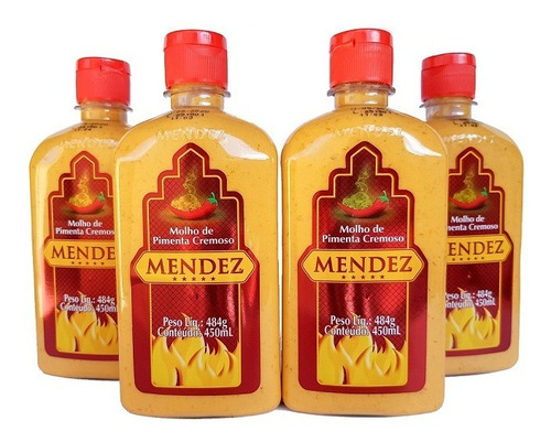 Kit De Pimenta Mendez Cremosa 450ml 4 Unidades