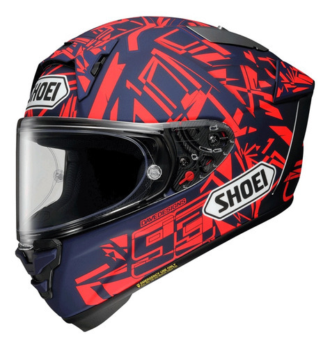 Capacete Shoei Fechado X-spr Pro Marquez Dazzle Tc-10 Cor Vermelho Tamanho do capacete 55/56 (S)