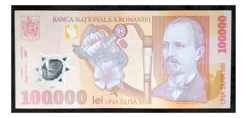 Rumania 100 Mil Lei 2001 Exc Polímero Pick 114 Grigorescu