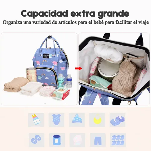 Pañalera Mochila Para Mama Bebe Ideal Para Viaje Organizador